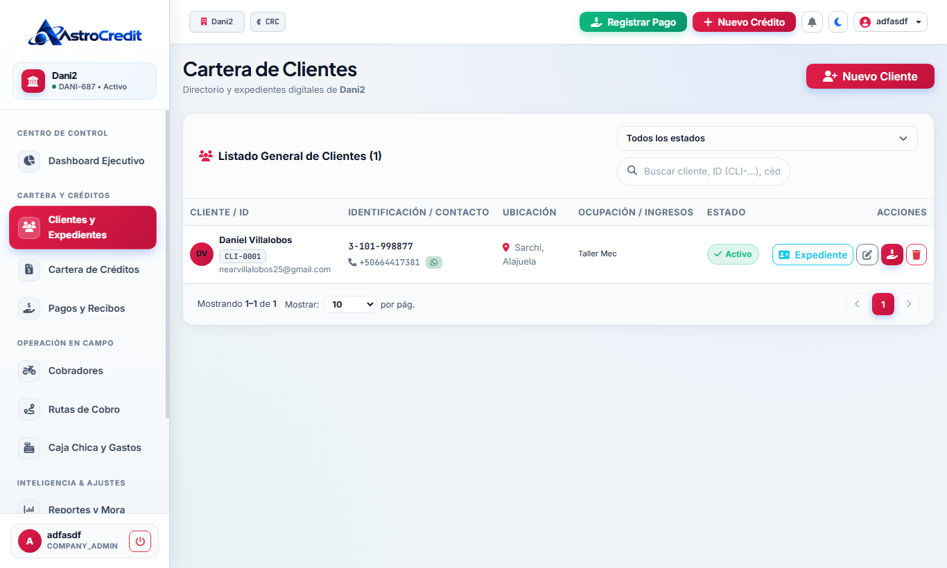 Expedientes Digitales & Control de Clientes
