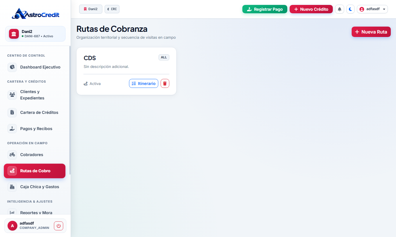 Rutas Inteligentes de Cobranza & Monitoreo GPS
